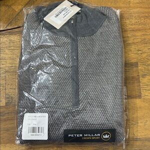 Peter Millar Wool Jacquard Quarter-zip Sweater